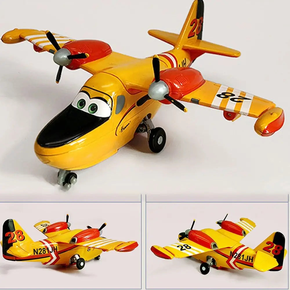 Cute Alloy Pixar Planes Toys Lifelike Cartoon Aircraft mobilization Toys Helicopter Model Toy