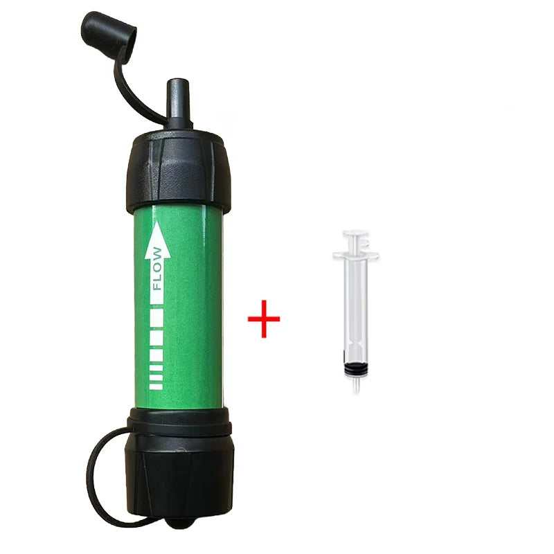 Outdoor Portable Water Filter for Hiking Camping & Emergency Survival Purifies Water Source On-The-Go Emergency & Disaster