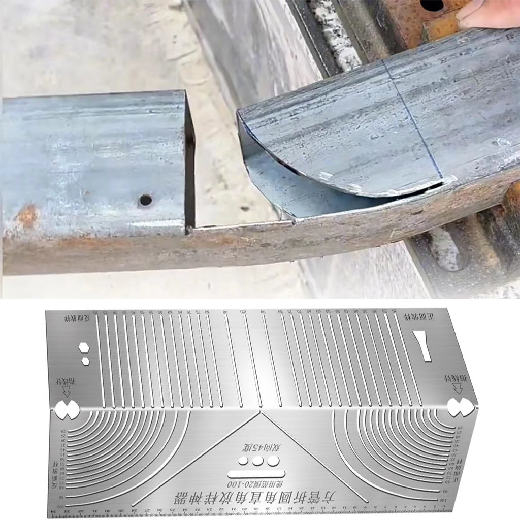 Premium Aluminum Alloy Woodworking Square Ruler - 3D Mitre Angle Measuring Template Tool - 45/90 Degree Carpenter's Layout Gauge