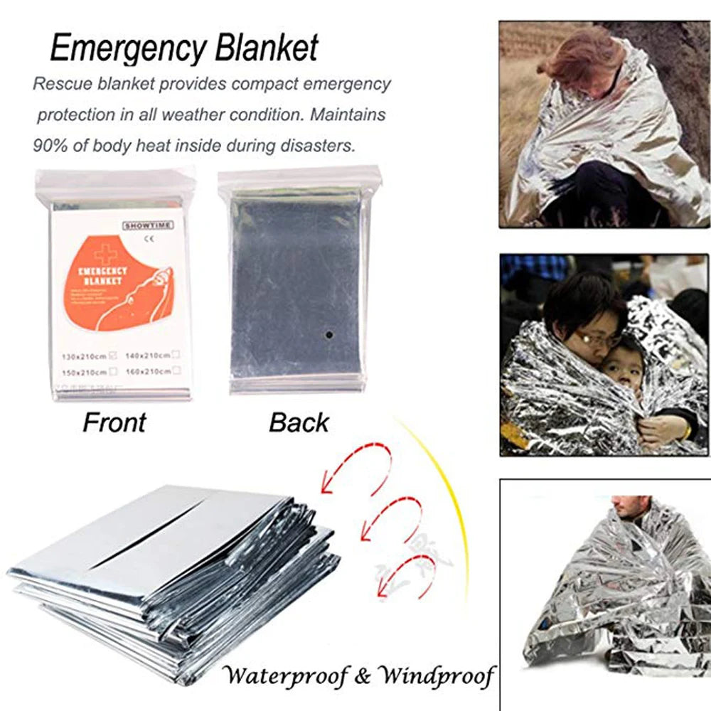 Outdoor Adventure Survival Kit SOS Emergency First Aid Kit Camping Equipments Medical Bag Self-defense EDC Pouch IFak