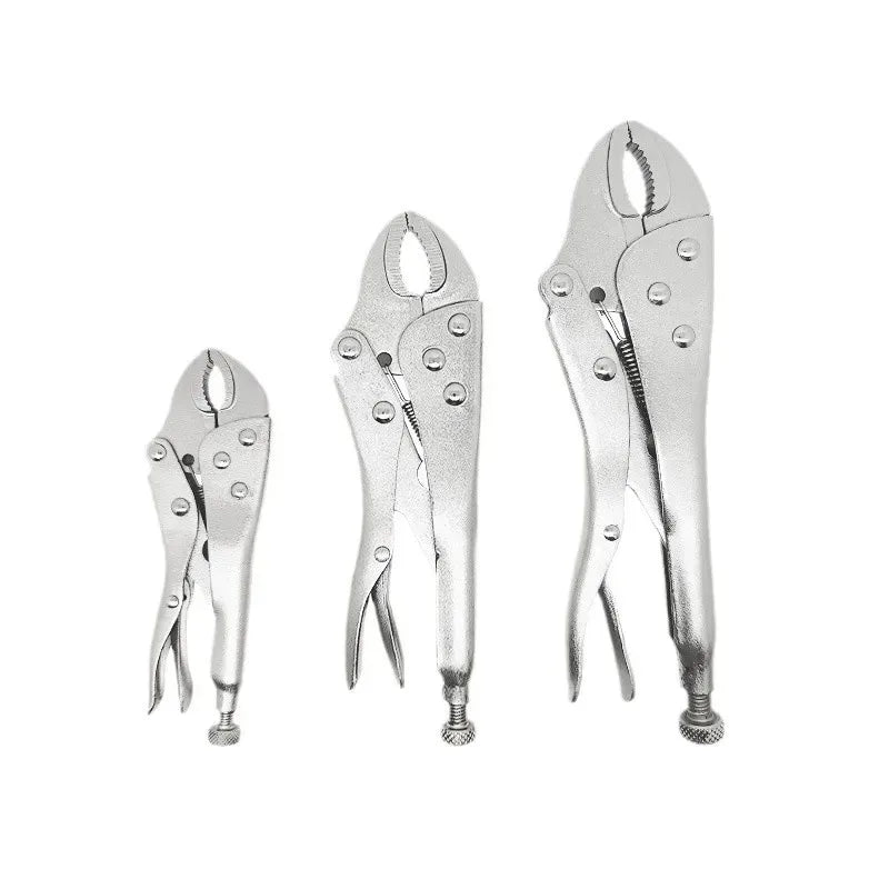 Powerful Locking Pliers,5/7/10" Curved Jaw Pliers,C- type Heavy-duty Pressure Pliers,Idustrial Fixed Circular Mouth Force Wrench