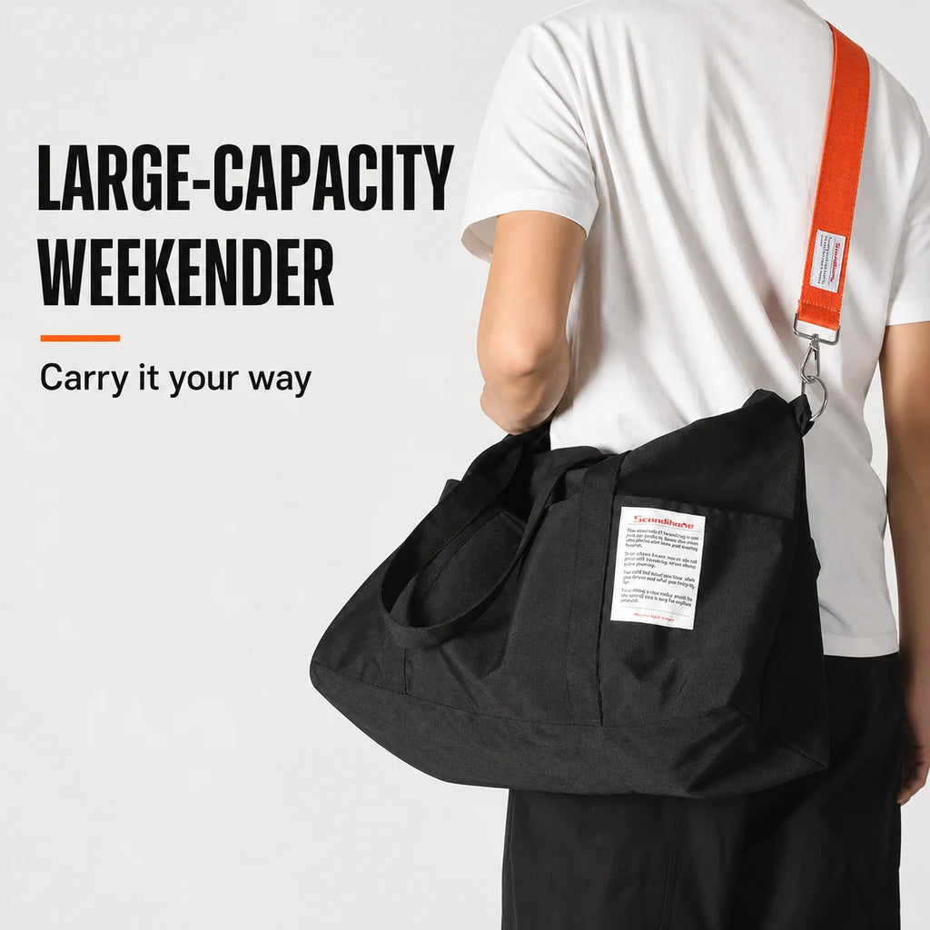 Large Capacity Travel Duffel Bag with Luggage Sleeve Multi-Pocket Weekender Bag for Women Men Trip Gym Fitness Yoga Bag