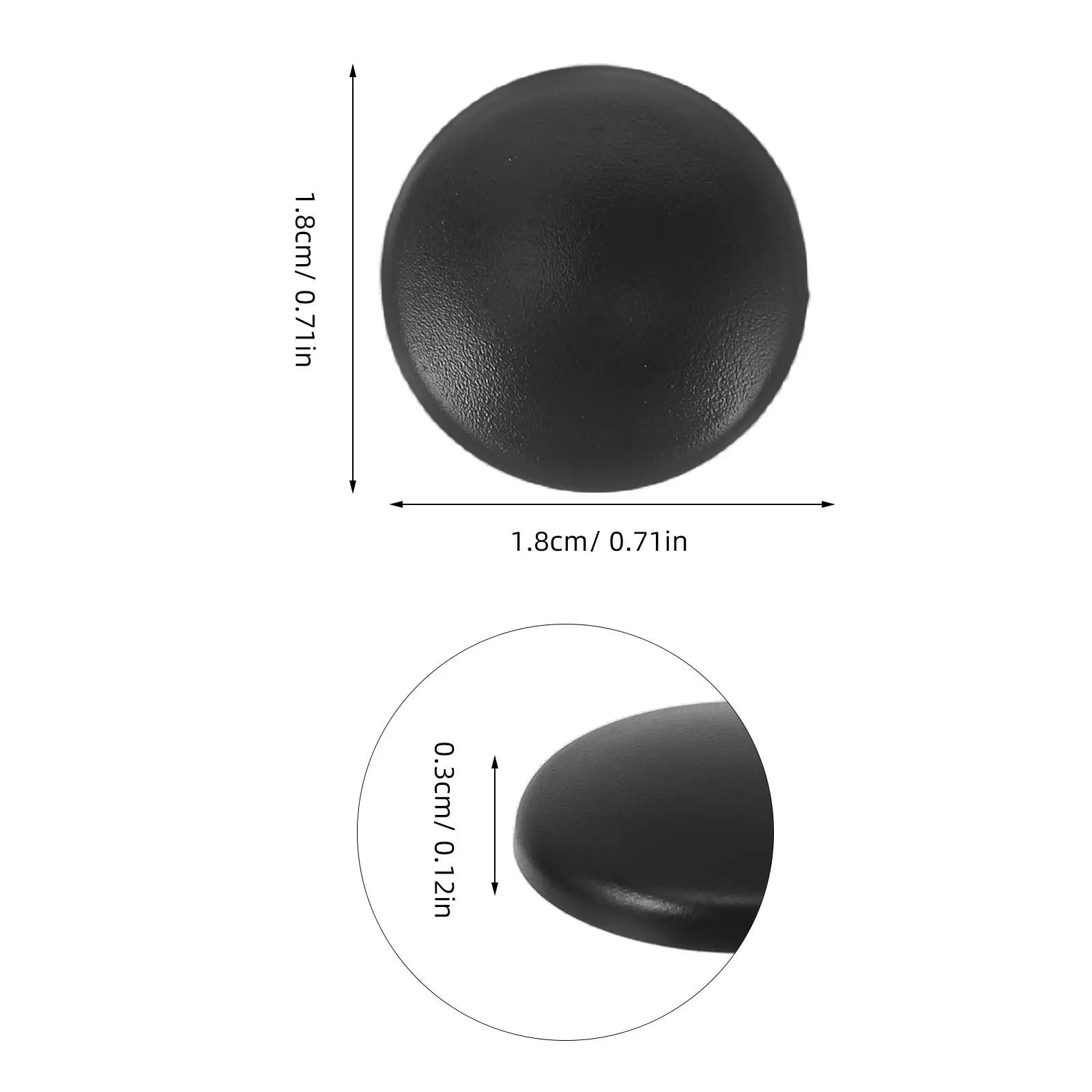 12Pcs Door Screw Covers Black Plastic Self-Adhesive Screw Protection Caps for Car Interior Decoration Auto Modification