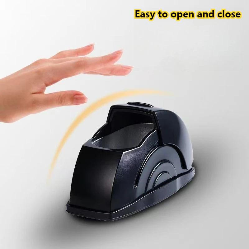 Car Ashtray Door Style Smokeless Ash Tray With Lid Portable Auto Truck Trash Bin Garbage Can Stainless Steel Liner Accessory