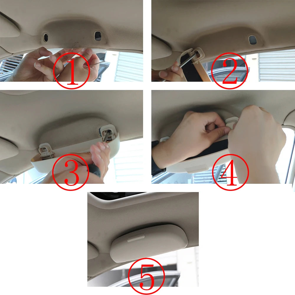 Car Glasses Case Sunglasses Holder Box for Ford Focus 2 3 MK2 MK3 Fiesta Ecosport for Chevrolet Cruze Opel for BYD Nissan Kicks