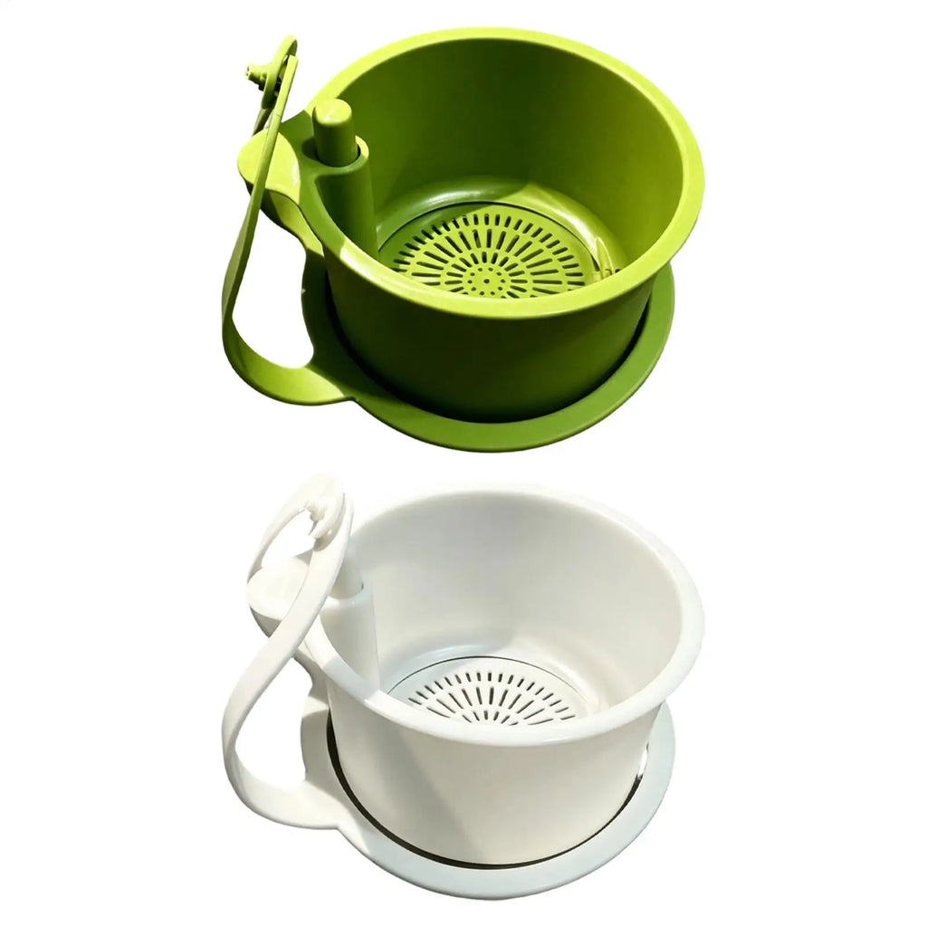 Food Strainer for Sink Adjustable Garbage Colander with Push-to-pour Design Kitchen Food Waste Catcher for Pasta Soup Stain Hair