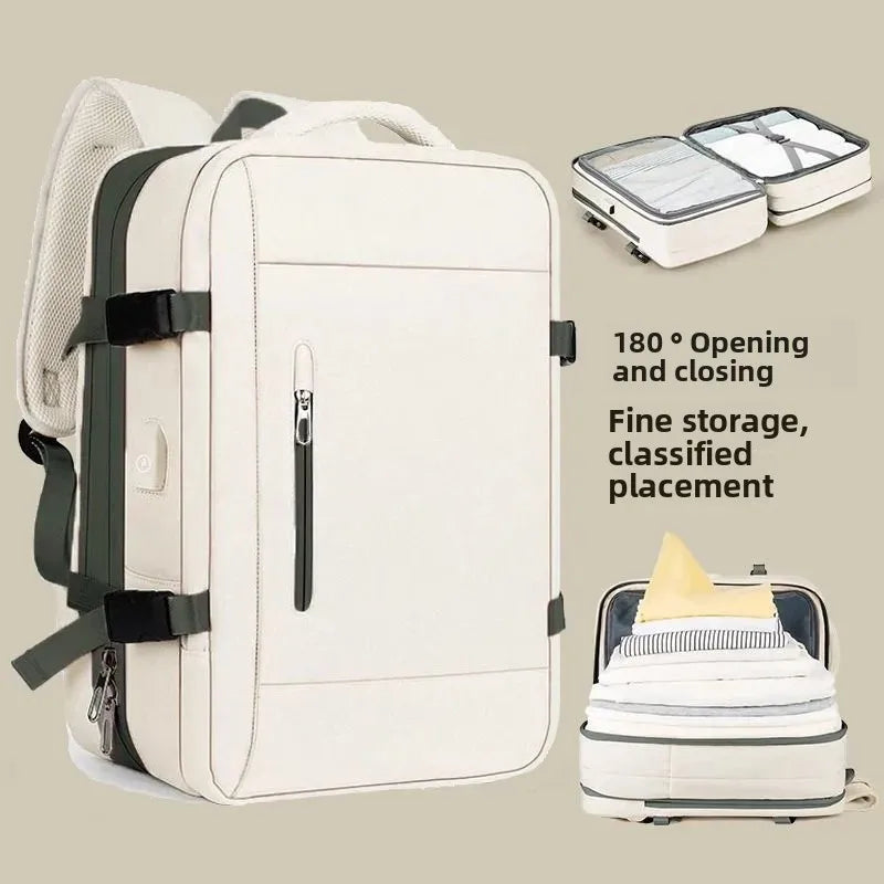 Large Capacity Expandable Travel Backpack Double Shoulder Bag for Business Trips Mountaineering And Computer Carrying