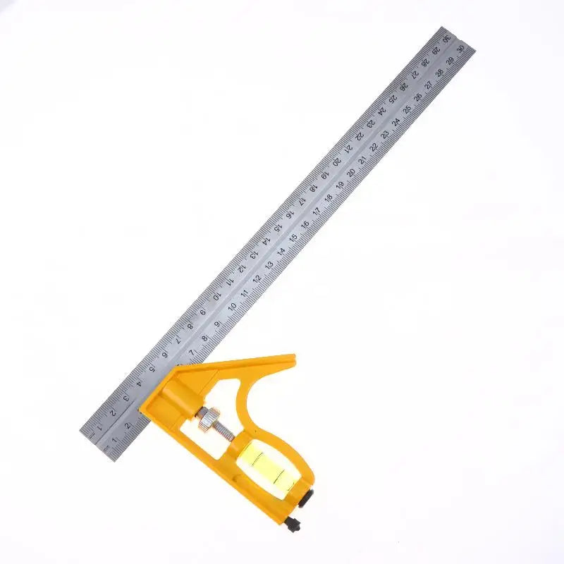 1Pcs Multifunctional 300MM Adjustable Angle Ruler 12" Combination Square Ruler Woodworking Level Gauge Angle Metric Ruler