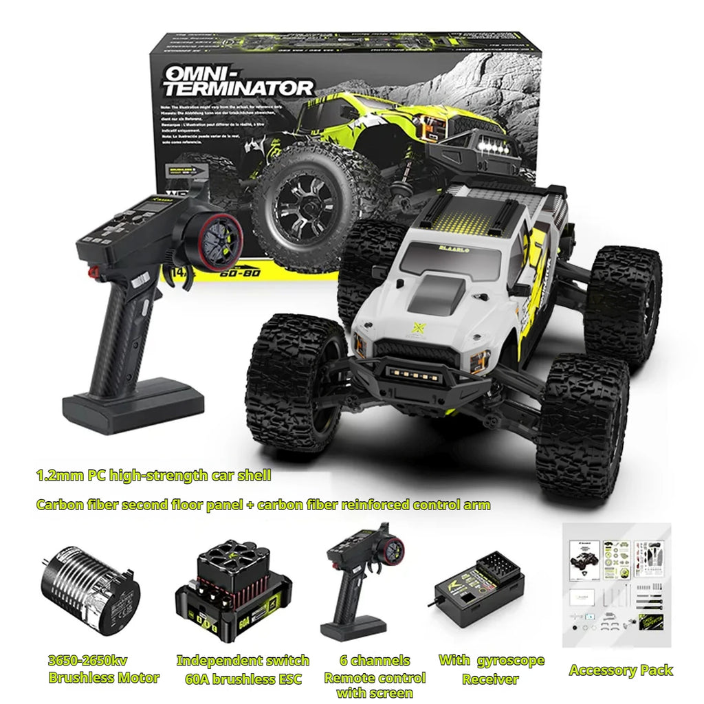 LLL 1:10 All-Round Terminator Remote Control Electric Brushless Four-Wheel Drive Off-Road Vehicle RC Model Car V2 Version