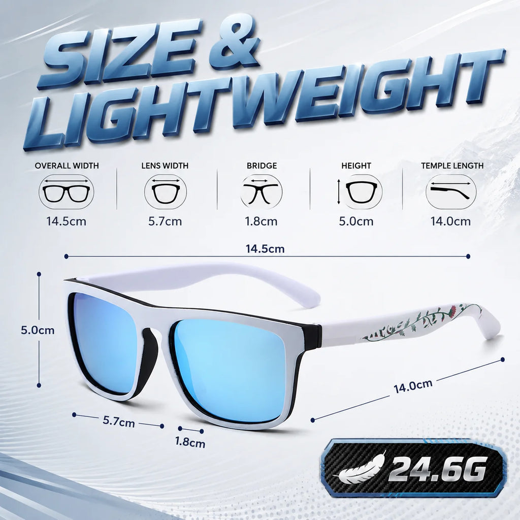 Coolmen Fashion Polarized Sunglasses UV400 Men Women Anti Glare Outdoor Sports Eyewear For Fishing Cycling Travel Beach YZ48