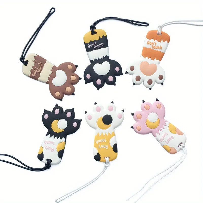 Multiple Types of Luggage Tags, Cartoon Macaron Colored Cat Paw Luggage Tags, Anti Loss Hanging Accessories for Check-in