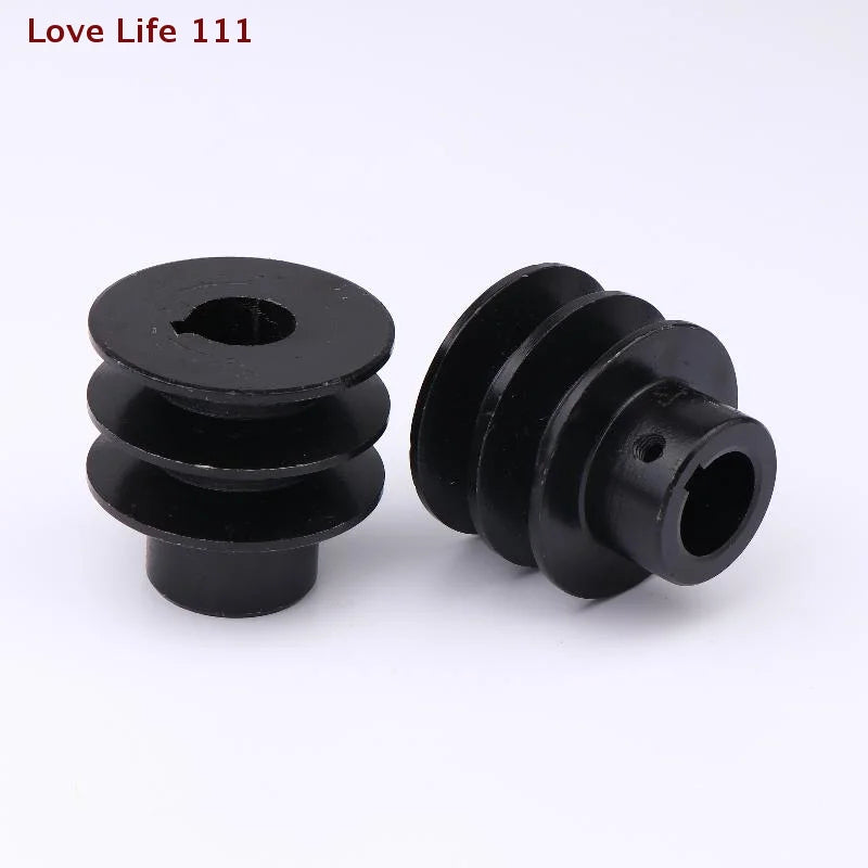 New 19/20mm Double Groove Flat Key Shaft V Belt Pulley For 168F 170F Engine Accessories
