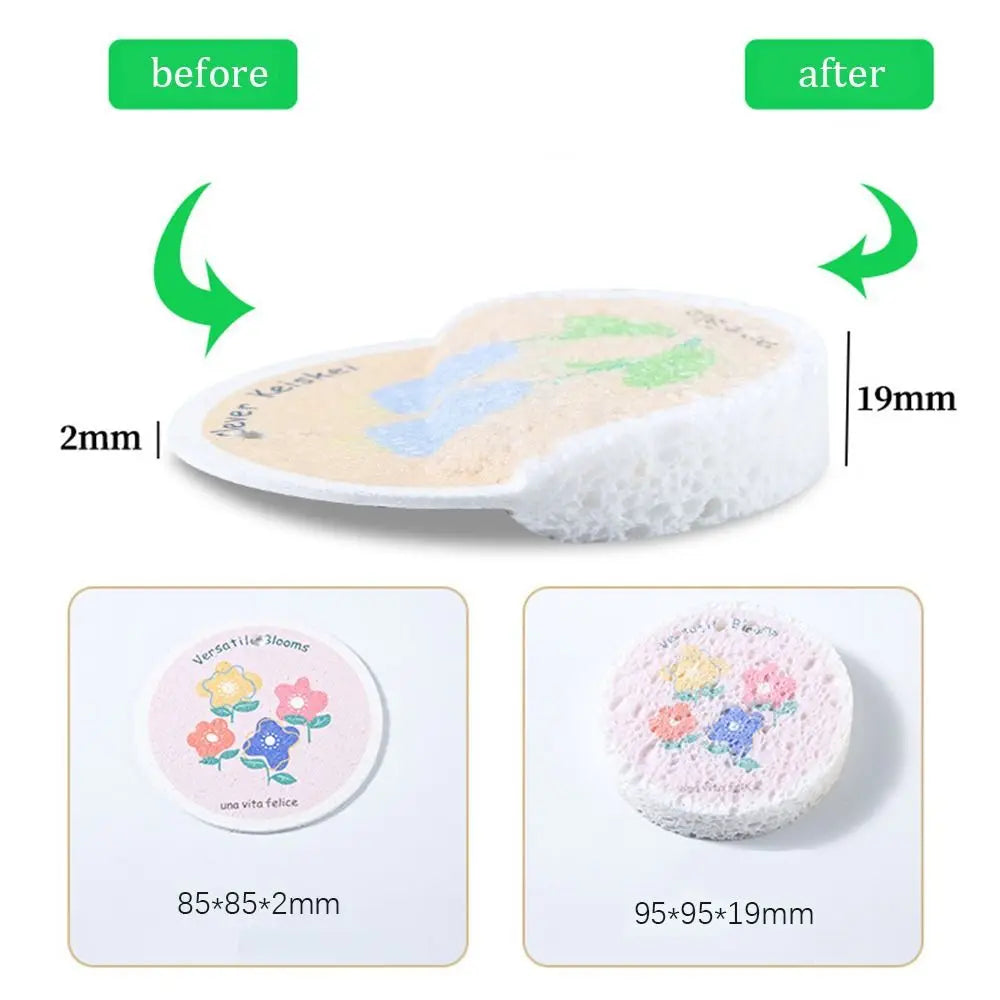 4Pcs Magic Wipe Cleaning Sponges Cotton Scouring Pads Wood Pulp Dishwashing Sponge Melamine Dishcloth Wood Pulp Washing Tool