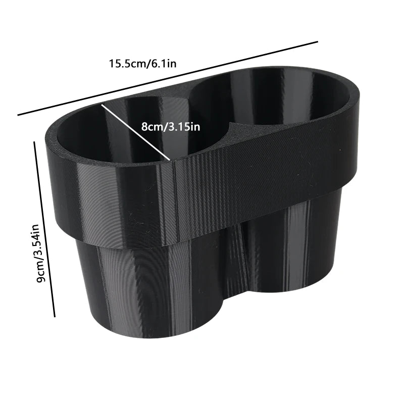 1Pc Car Cup Holder Drink Rack Storage Box Extended Edition For Fiat 500 Abate 2009-2017 Car Interior Stowing Tidying Accessories