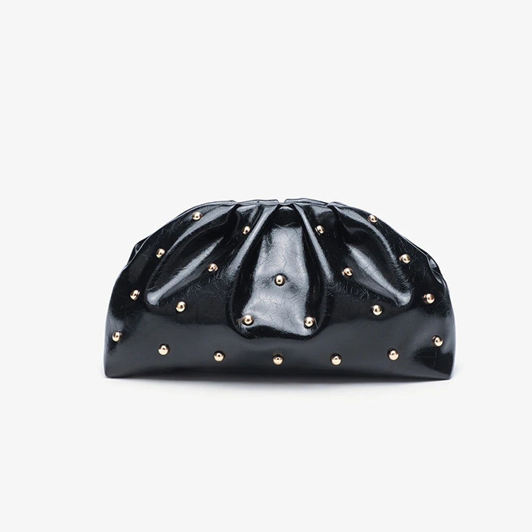 2025 New Women's Zipper Handbag Fashion Simple Multifunctional Clasp Bag Mushroom Nail Large Capacity Folded Cloud Dinner Bag
