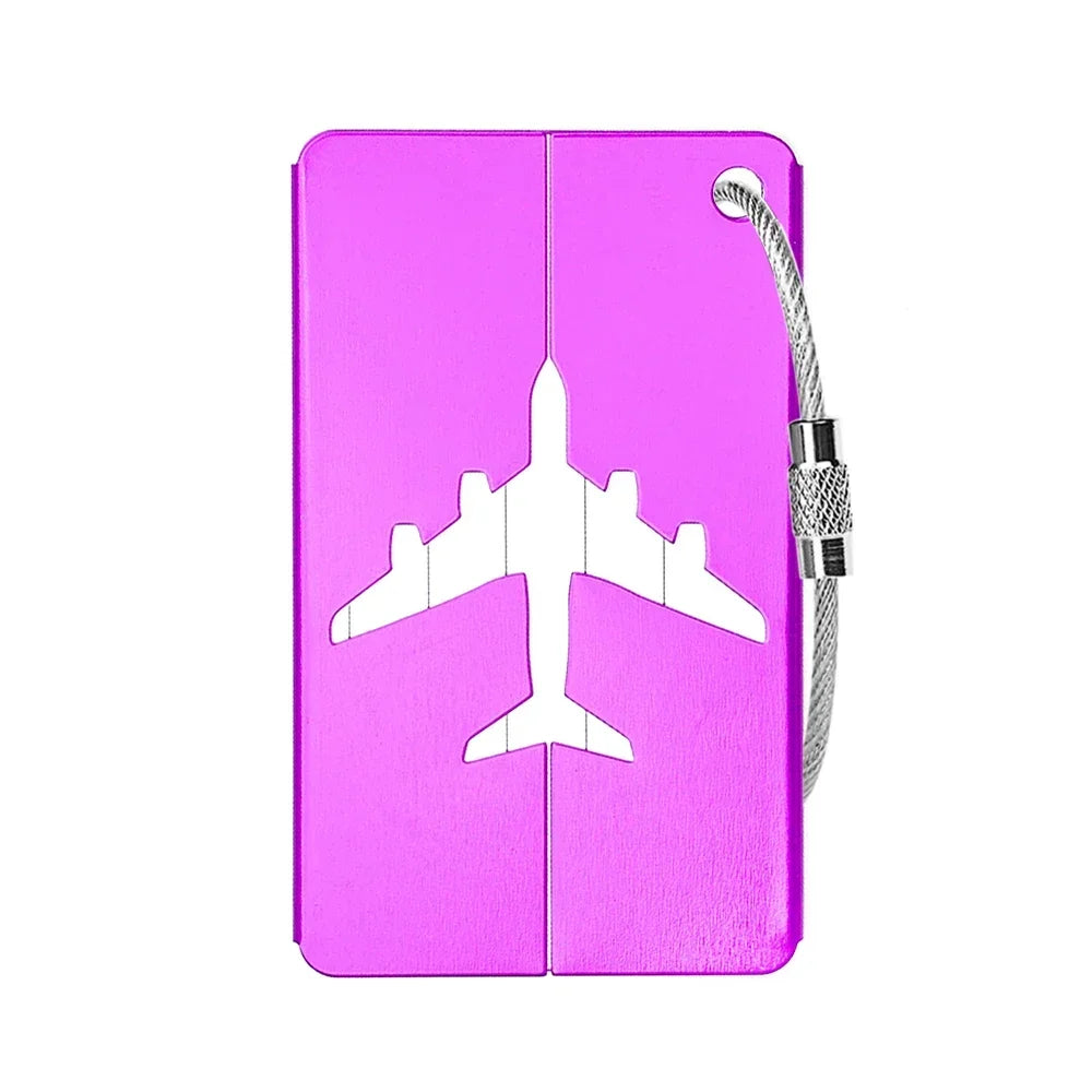 1/10pcs Premium Aluminum Travel ID Tag Durable Luggage Identification Business Card Holder Stylish Portable Luggage Tag Bag