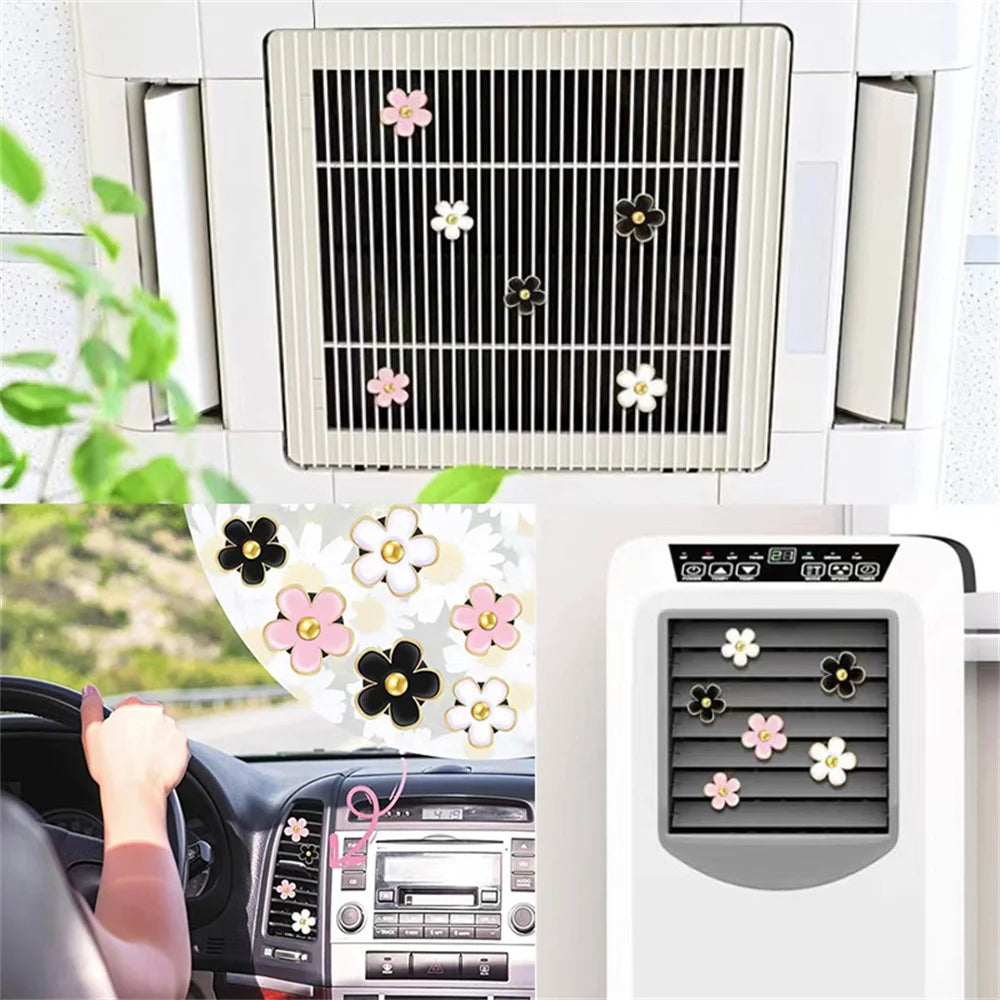 4Pcs/Set Car Outlet Vent Perfume Clips Car Air Freshener Conditioning Aromatherapy Small Daisy Interior Decoration Accessories