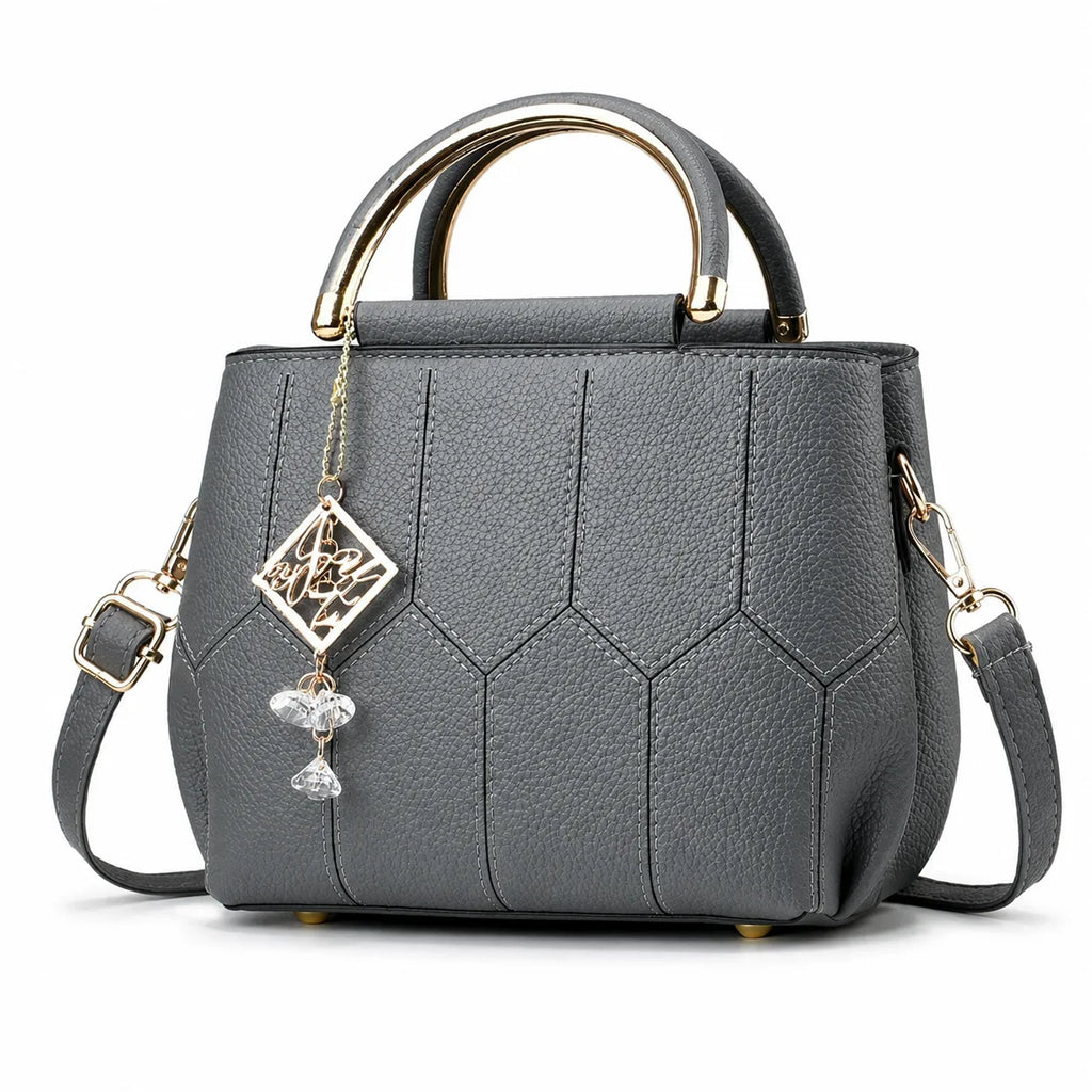 Women's High Capacity PU Tote Bag, Vintage Style Crossbody Shoulder Bag, 2 Way Carry Handbag for Work and Travel