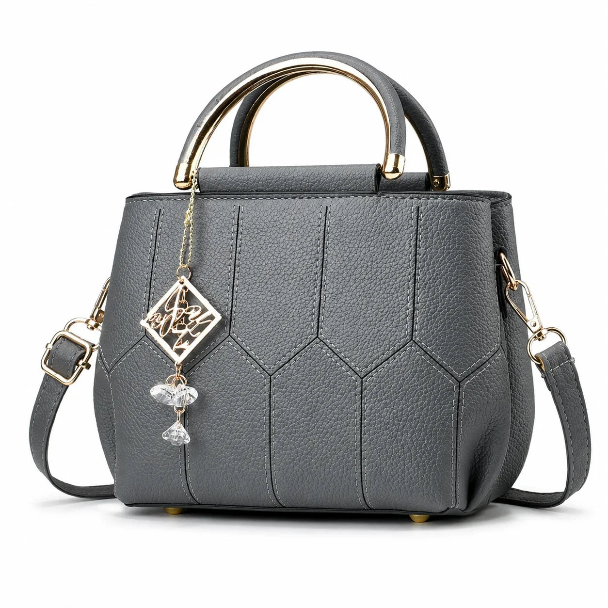 Women's High Capacity PU Tote Bag, Vintage Style Crossbody Shoulder Bag, 2 Way Carry Handbag for Work and Travel