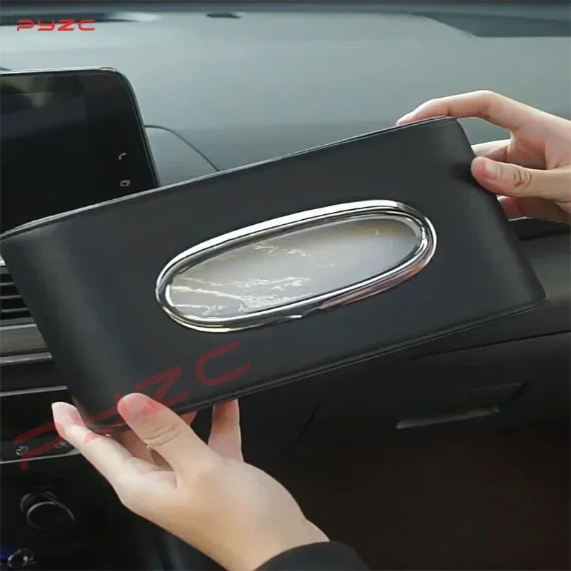 For GEELY GC6 GC9 EMGRAND EC7 EC8 CK ATLAS CK2 CK3 GT Car Leather Tissue Box Holder Storage Box Interior Accessories