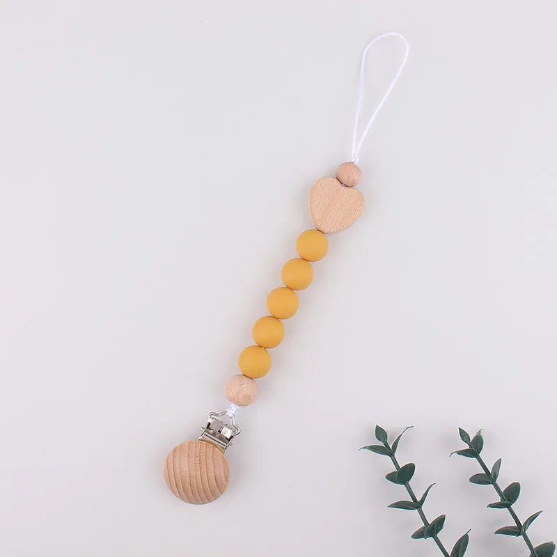 Beechwood  Pacifier Clip Baby Soothing Silicone Teether Pacifier Holder Anti-Drop Chain