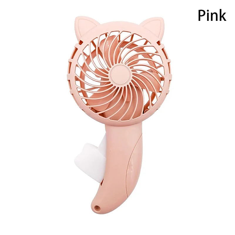 Portable Hand Pressure Fan Mini Handheld Fan Without Battery Cartoon Fan Summer Air Cooler Travel Home Fan