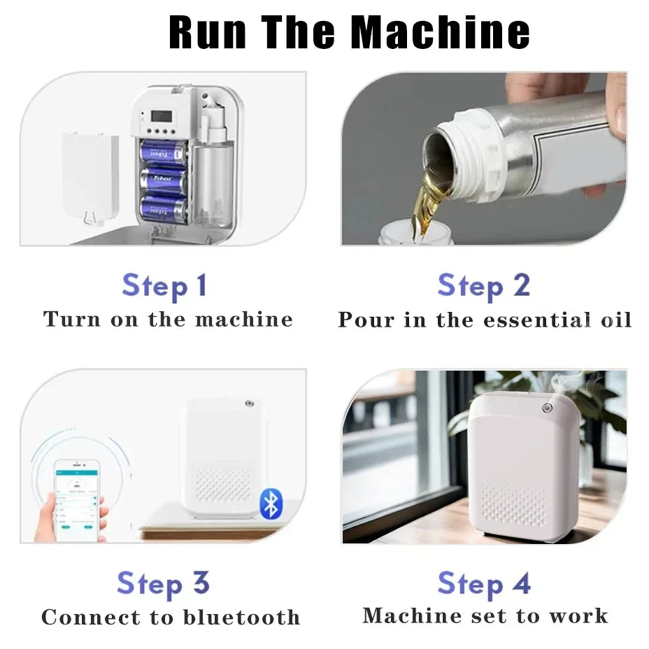 Battery Machine Electric Smell For Home Fragrance Diffuser Bluetooth Control For Home Room Fragrance Essential Oil Diffuser