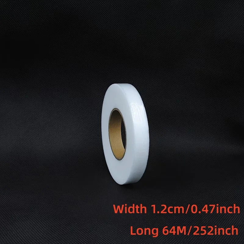 64M Fusible Tape Roll, 150°C White Heat Activated Adhesive for Fabric, Clothes, Jeans, T-Shirts, Curtains