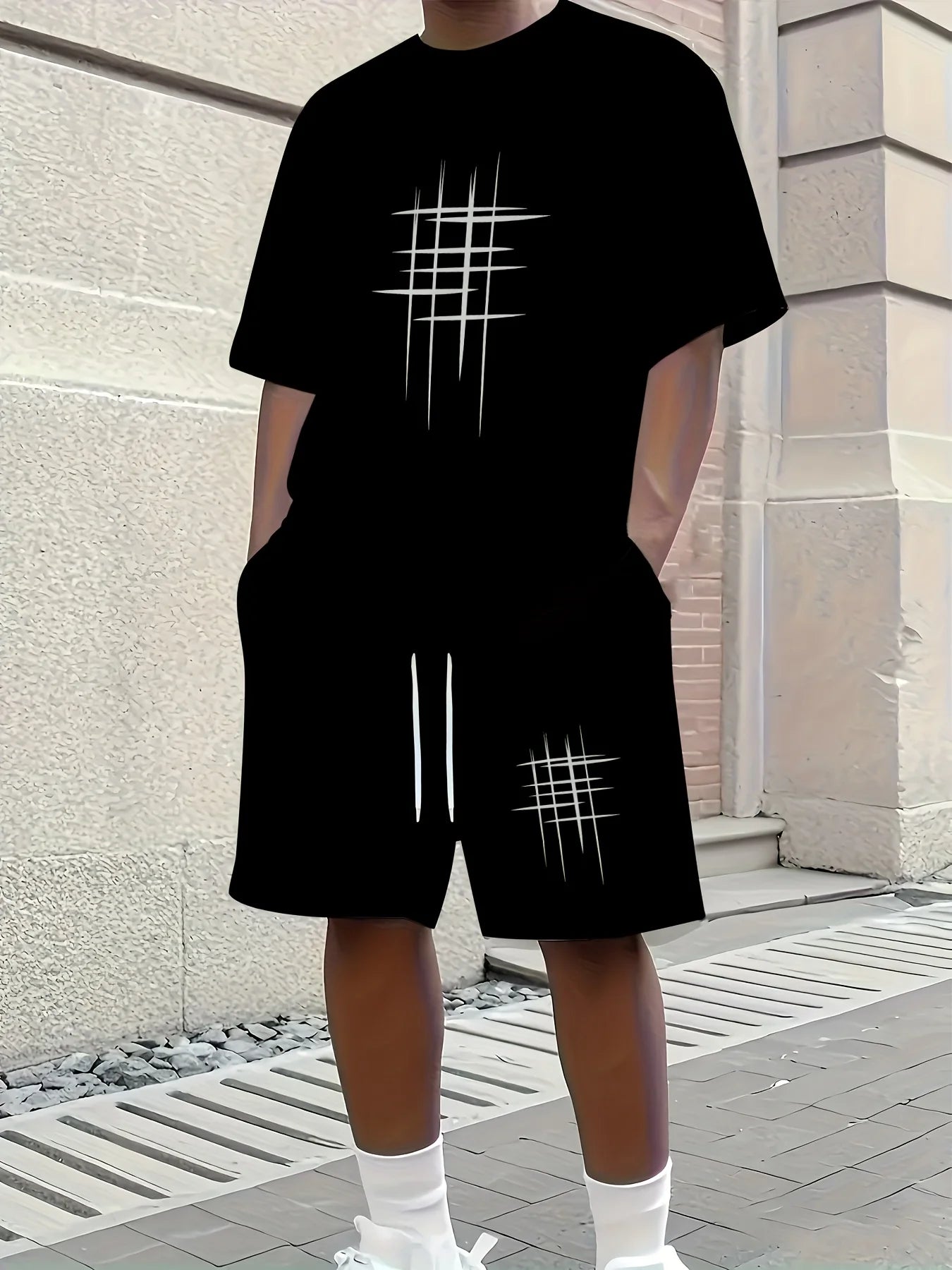 2026 Summer New Men's Short-Sleeved Shorts Set - Street Casual Fashion Comfortable Soft Breathable 3D Pattern Printing