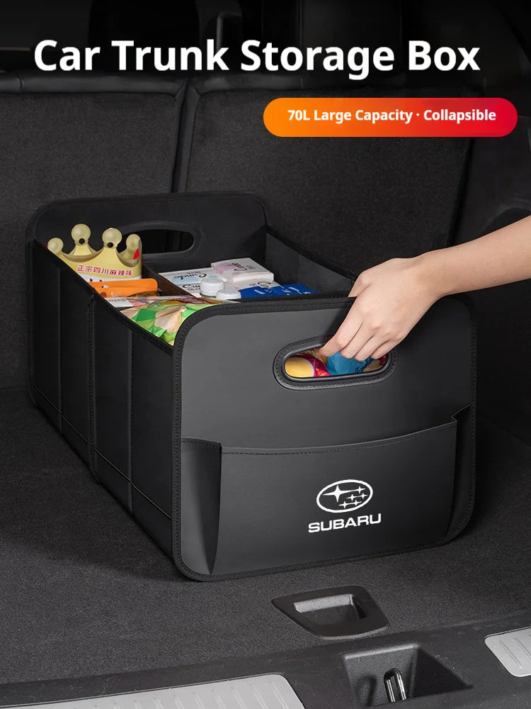 Car Trunk Foldable Storage Box Large Capacity Storage Bag For Subaru STI Brz Wrx Xv Ascent Forester Outback Impreza Legacy
