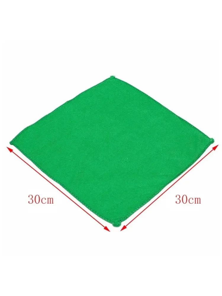 10pcs Green Soft Microfiber Cloths Towels Microfiber Clean Auto Car Detail Wash Duster For Home Kitchen Cleaning Tool