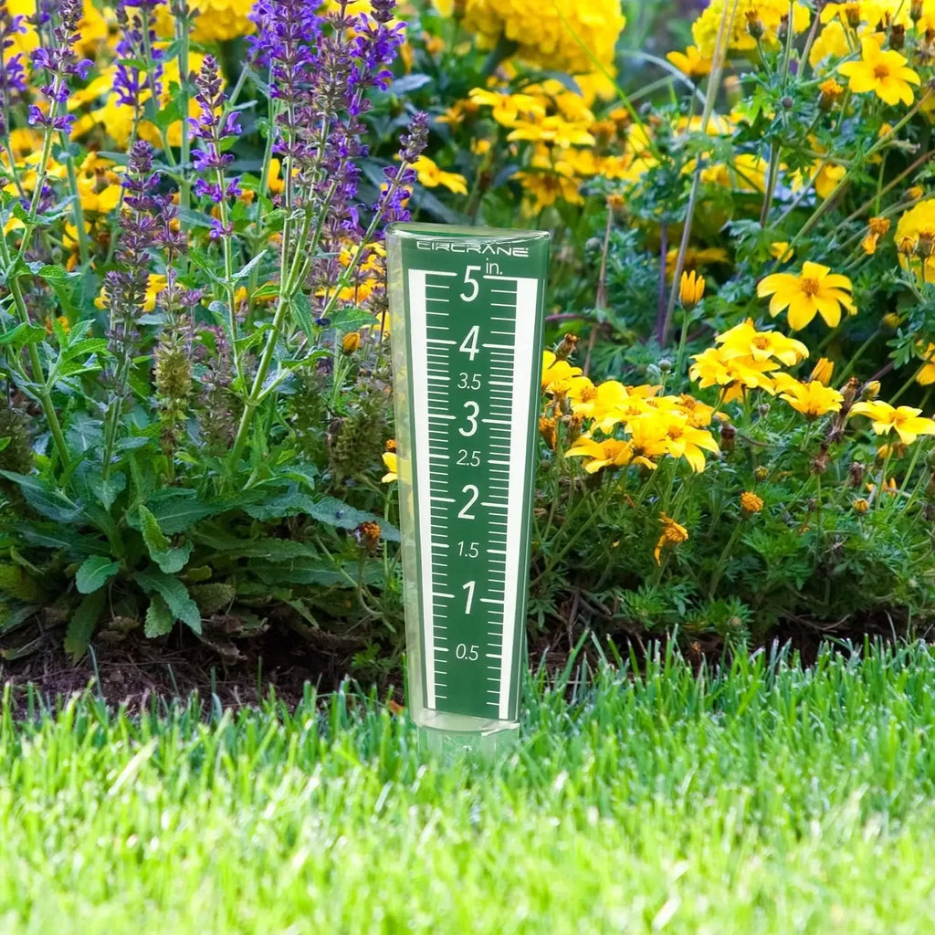 5 Inch Capacity Rain GaugeOutdoor Easy-to-Read Rain Gauge with Magnified Scale and NumbersFor Garden Patio Yard Field Lawn