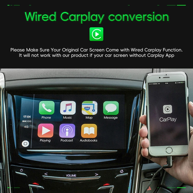 Latest upgraded 3-in-1 wireless Carplay/Android Auto/Mirror Link adapter Iphone , zero latency, car audio upgrade, minimalist design, phone screen mirroring, supports multi app screen mirroring, suitable for most models, supp