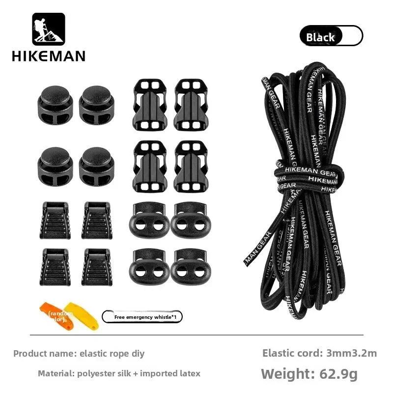 18 parts DIY Adjustable Backpack Buckle Elastic Expansion Strap for Outdoor Hiking Camping External Hanging Fastener