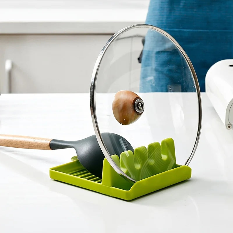 Silicone Utensil Holder, Cutlery Holder, Spoon Storage Rack, Suitable for Spatula, Long-handled Spoon, Fork, Put Pot Lid