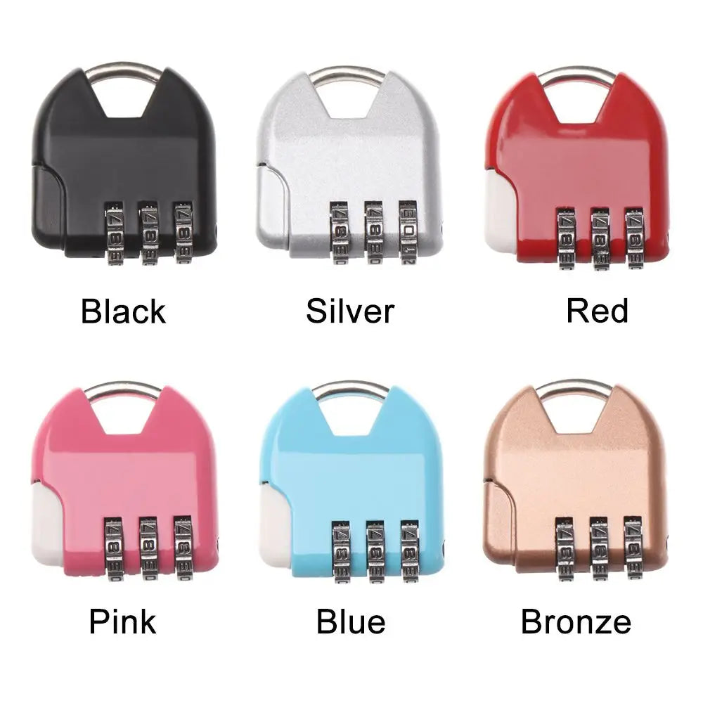 3 Dial Digit Number Code Password Combination Padlock Security Travel Safe Lock for Padlock Luggage Lock of Gym