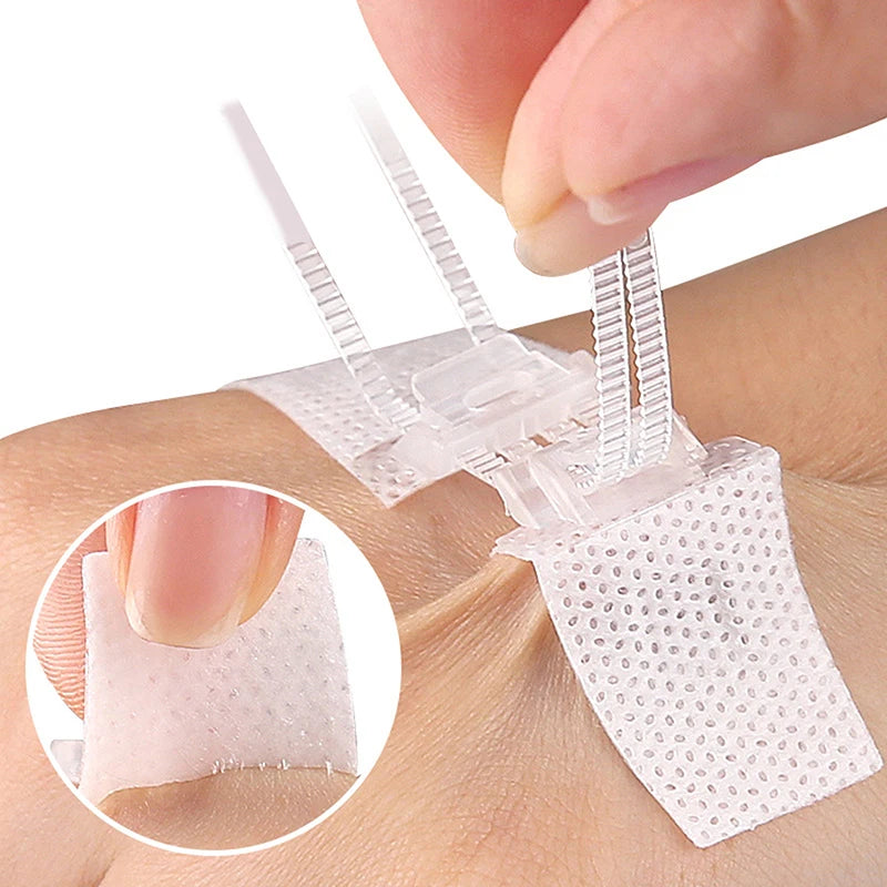 New.Painless Wound Closure Zipper Band-aid Suture-Free Dressing Patch Zip Suture Reducer Portable Outdoor Band Aid for Minor Cut
