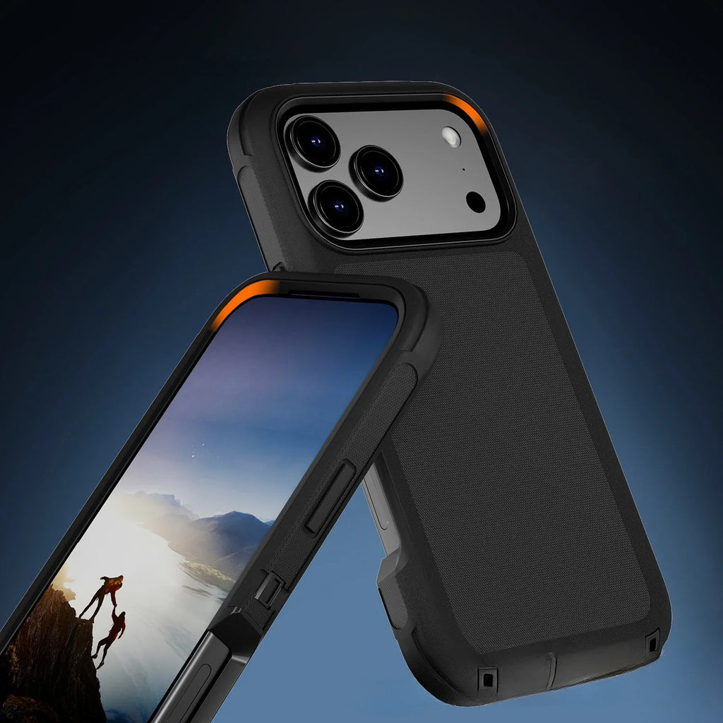 Rugged Shockproof Case with Belt Clip 2-Tone Design Heavy Duty Protection Armor Shell for IPhone 17 Air 16 15 14 Plus 13 Pro Max