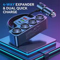 PD QC3.0 Dual USB Socket 120W Car Cigarette Lighter Splitter 12V 24V Fast Charger Plug Phone Power Adapter For Car DVR Dashcam﻿