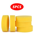 5Pcs Round Auto Care Polish Sponges Cleaning Tools Wax Washer Pads Body Car Sponges Applicator Foam Wash Glass Clean Accessories