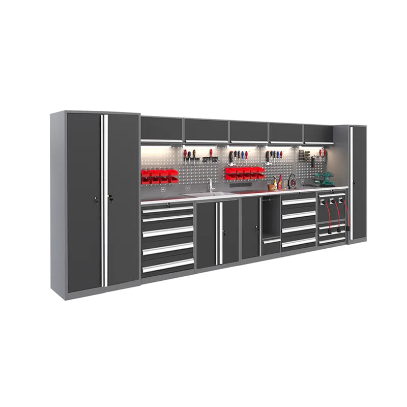 Multi-Purpose Workshop Garage Storage for Heavy-Duty Workbenches, Modular Workstations, and Workshop Tool Cabinets