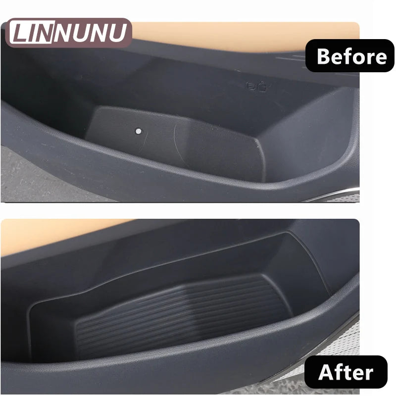 LINNUNU Silicone Car Door Storage Box Pocket Mat For Geely Starray EM-i EX5 EM-i 2026 Anti Slip Dustproof Liner Protector Parts