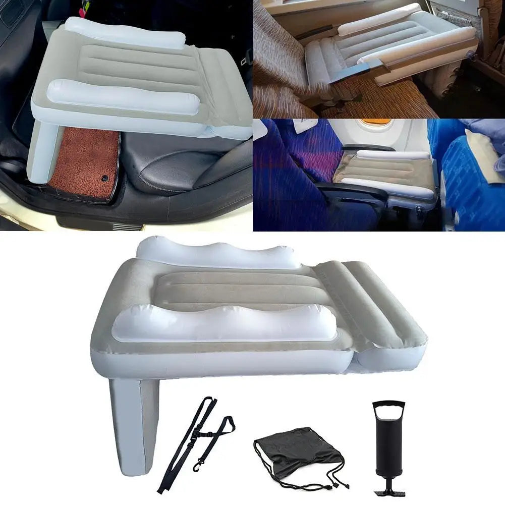 Portable Toddler Airplane Bed Foldable Airplane Mattress Portable Air Bed Seat Extender Sleeping Mattress For Road Car Trav Q3R1