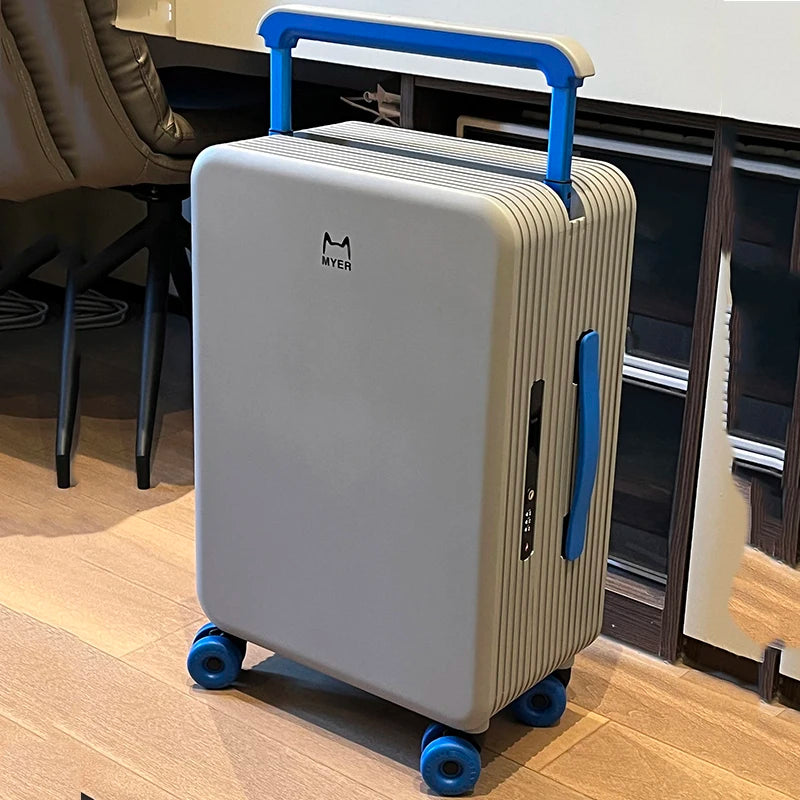 KLQDZMS Suitcase ABS+PC Boarding Box Large Capacity Trolley Case 20"24 Inch Cart Type Travel Bag Universal Wheel Rolling Luggage
