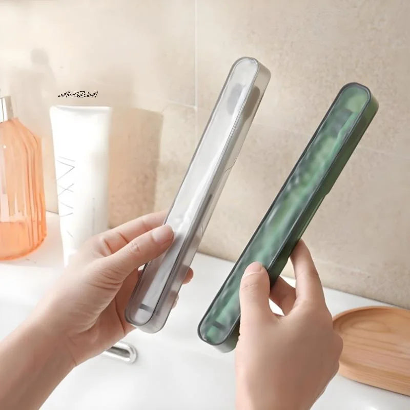 1/2Pcs Portable Toothbrush Storage Organizer Case - Travel Toothbrush Holder Box for Outdoor Camping Bathroom Accessories