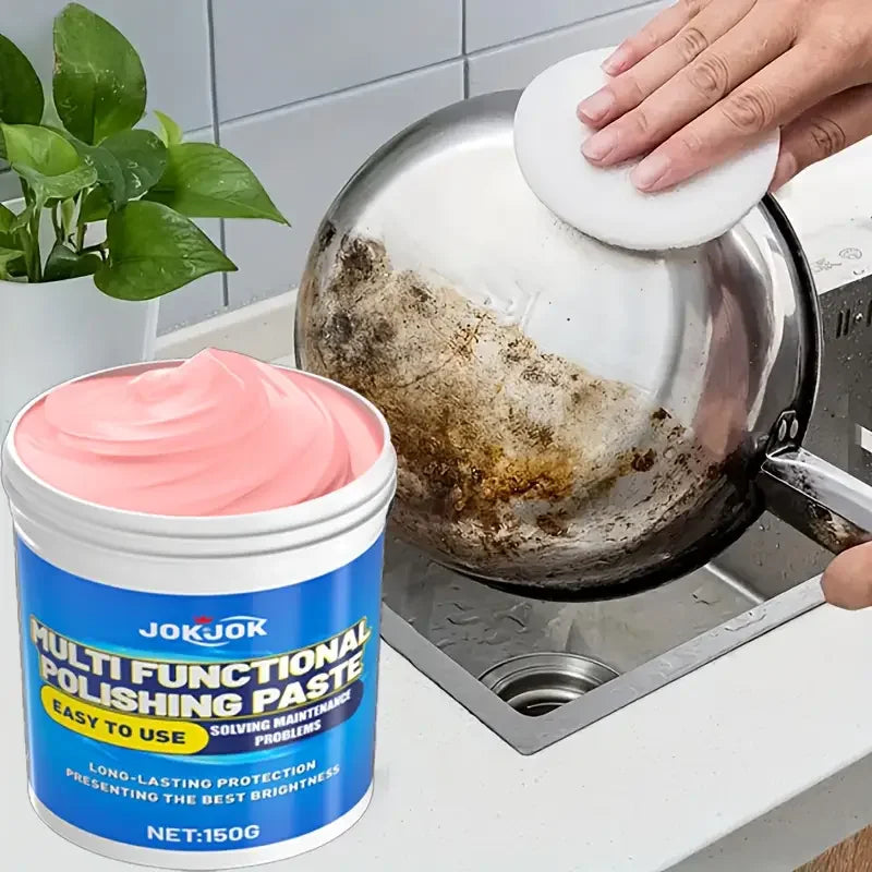 Multi Functional Metal Cleaning Paste, Stainless Steel Surface Restoration Gloss Polishing Paste, Metal Surface Restoration as B