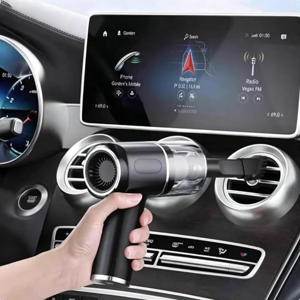 Portable Wireless Handheld Car Vacuum Cleaner Rechargeable Mini Vacuum with Multiple Nozzles for Car Home Keyboard Cleaning ﻿