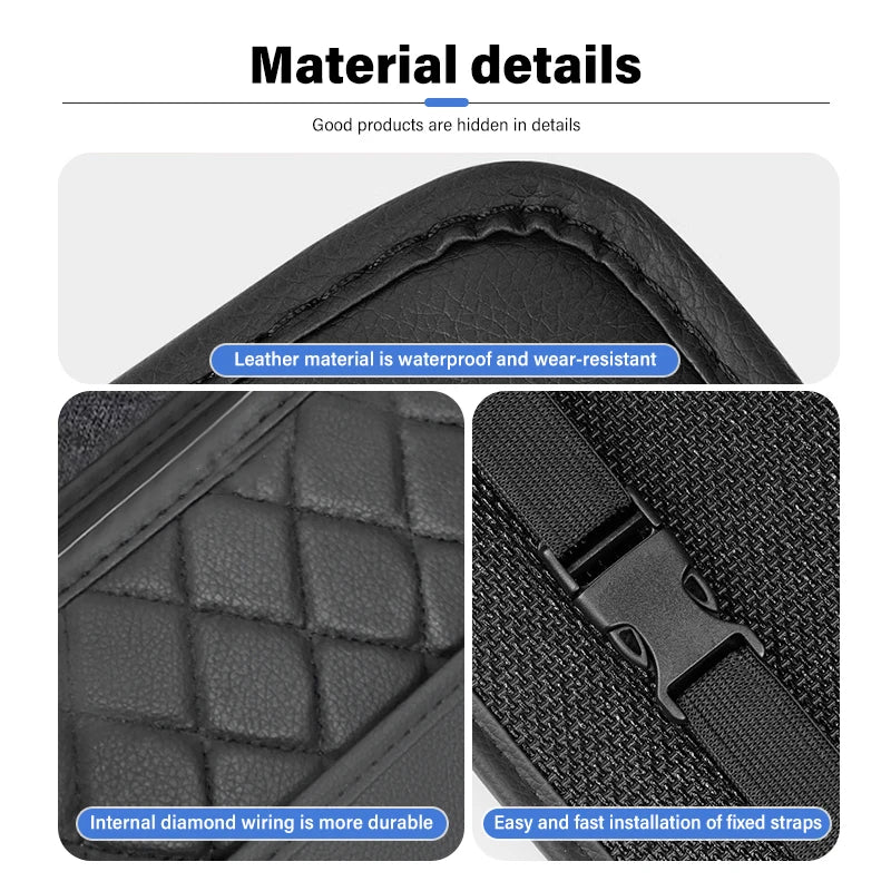Car Seat Back Storage Leather Multifunction Storage Box For Toyota Harrier 30 60 80 XU30 XU60 XU80 2022 2023