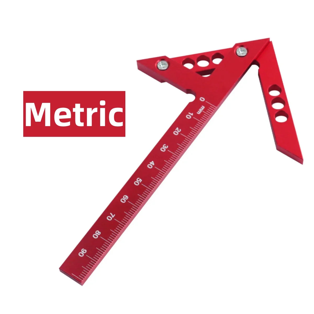 Carpenter Square Aluminum Square Protractor Center Finder Woodworking 3D Multi Angle Layout Measuring Ruler Center Scribe Gauge