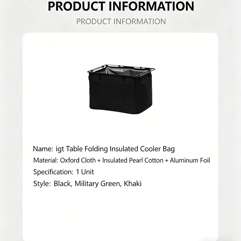 1Unit IGT Ice Bucket Camping Table Incubator Refrigerated Picnic Iced Drink Ice Bag Water Storage Insulation Bag